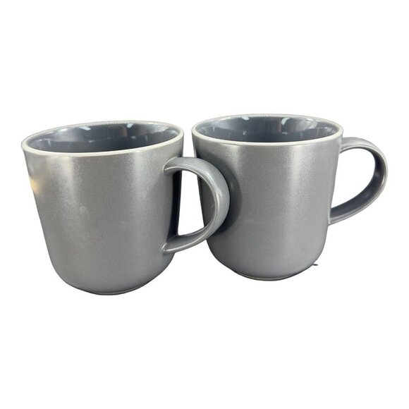 GORDON RAMSEY ROYAL DOULTON BREAD STREET KITCHEN SLATE DARK GREY MUGS SET 4 - Picture 4 of 16